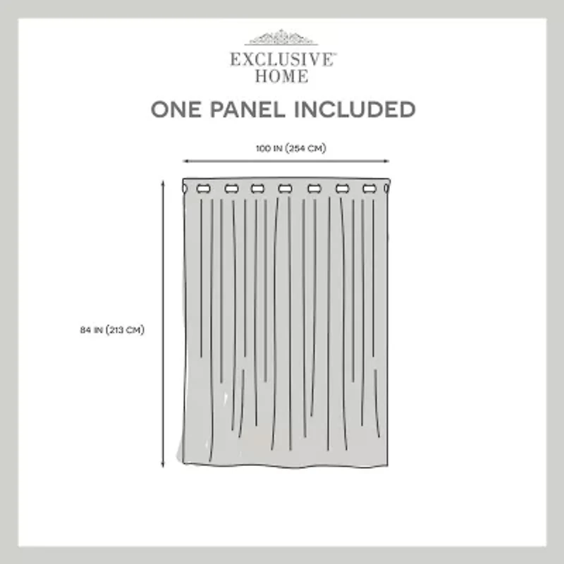 Exclusive Home Curtains Sateen Patio Energy Saving Blackout Grommet Top Single Door Curtain