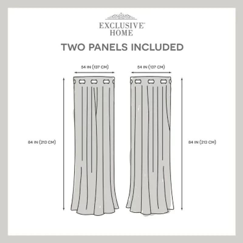 Exclusive Home Curtains Finesse Grommet Top Light-Filtering Set of 2 Curtain Panel