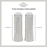 Exclusive Home Curtains Finesse Grommet Top Light-Filtering Set of 2 Curtain Panel