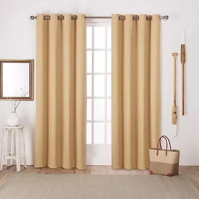 Exclusive Home Curtains Sateen Grommet Top Blackout Set of 2 Curtain Panel