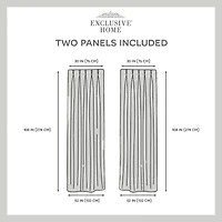 Exclusive Home Curtains Sateen Pinch Pleat Energy Saving Blackout Set of 2 Curtain Panel