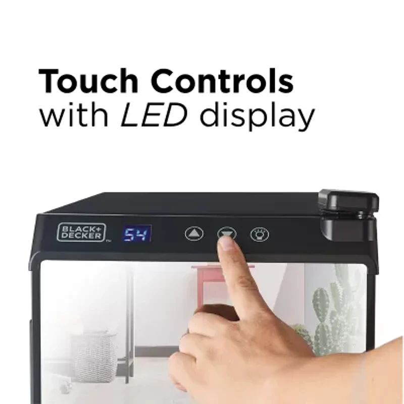 BLACK+DECKER Thermoelectric 6-Bottle Wine Cellar with Mirrored Glass Door