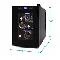 BLACK+DECKER Thermoelectric 6-Bottle Wine Cellar with Clear Glass Door
