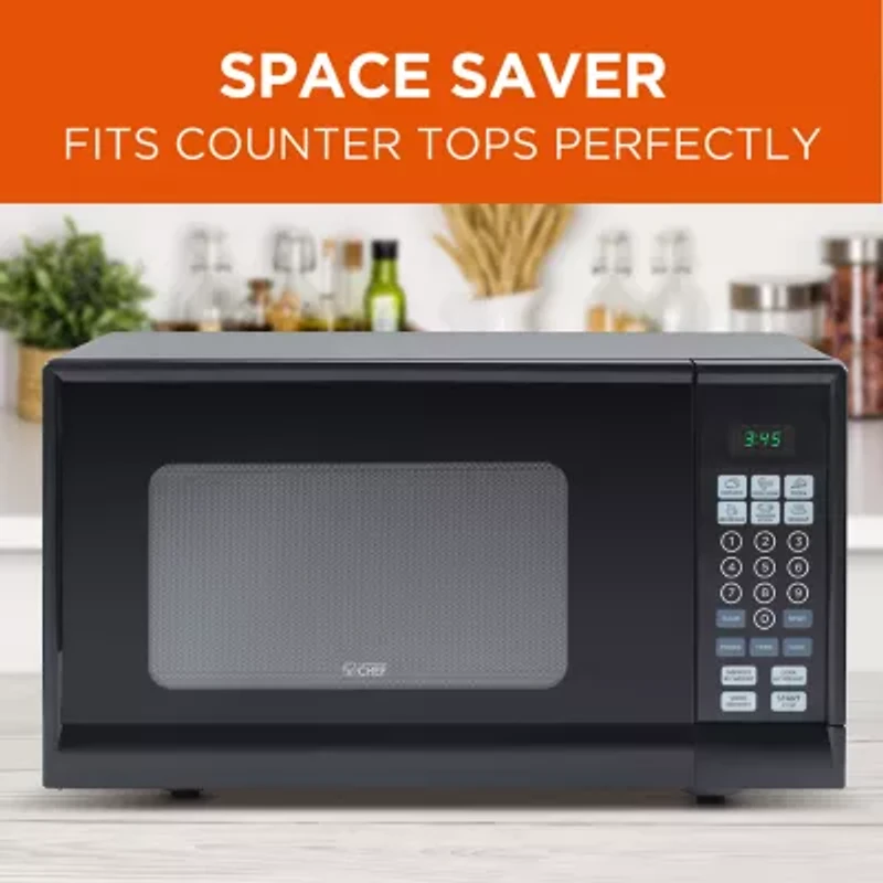 Commercial Chef 0.9-Cu. Ft. Countertop Microwave with Push Button Door Release