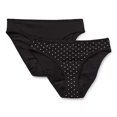 Playground Pals Little & Big Kid Girls 2 Pack Period + Leak Resistant High Cut Panty Rj4491c-As1