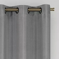 Eclipse Hazel Texture Grommet Top Blackout Single Curtain Panel