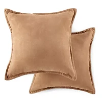 Home Expressions Faux Suede 2-pack Square Throw Pillow