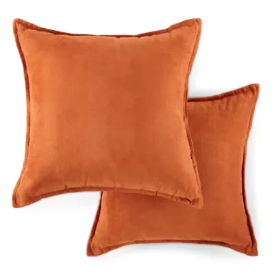 Home Expressions Faux Suede 2-pack Square Throw Pillow