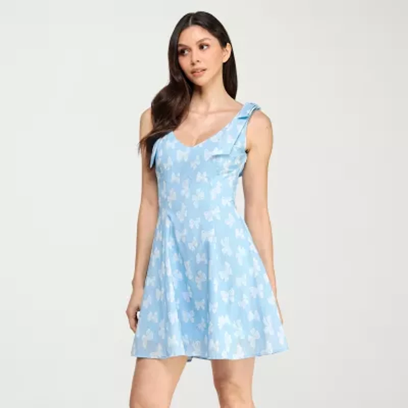 City Triangle Womens Juniors Fit + Flare Dress