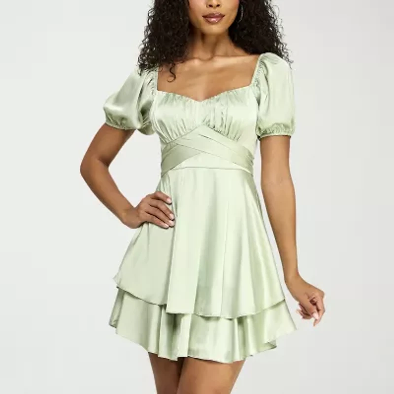 B. Smart Womens Juniors Fit + Flare Dress