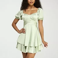 B. Smart Womens Juniors Fit + Flare Dress