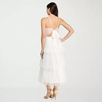 City Triangle Womens Juniors Sleeveless Midi A-Line Dress