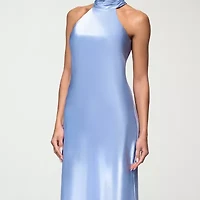 DJ Jaz Womens Halter Neck Sleeveless Evening Gown