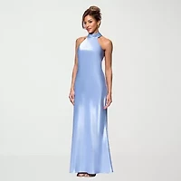 DJ Jaz Womens Halter Neck Sleeveless Evening Gown