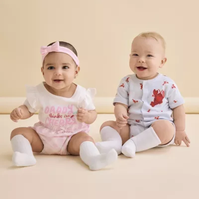 Carter's Baby Boys Short Sleeve Animal Romper