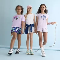 adidas Big Kid Girls Crew Neck Short Sleeve Slim Fit Graphic T-Shirt