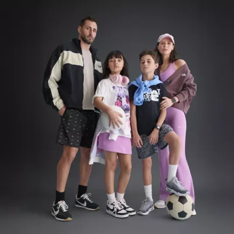 Nike Club Big Kid Girls Crew Neck Fleece Long Sleeve Sweatshirt