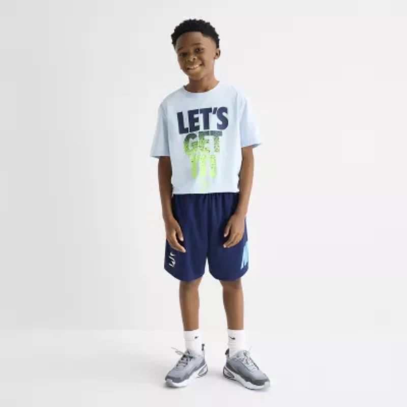 Nike 3BRAND by Russell Wilson Big Kid Boys Crew Neck Short Sleeve Regular Fit Graphic T-Shirt