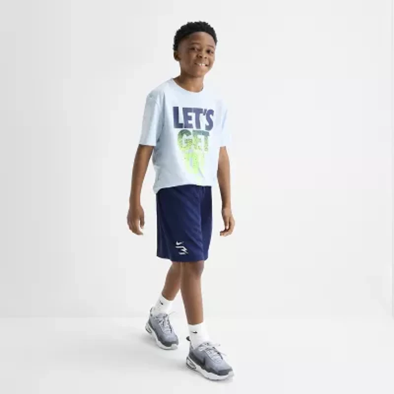Nike 3BRAND by Russell Wilson Big Kid Boys Crew Neck Short Sleeve Regular Fit Graphic T-Shirt