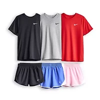 Nike Dri-Fit Swoosh Big Kid Unisex Crew Neck Short Sleeve Regular Fit Graphic T-Shirt