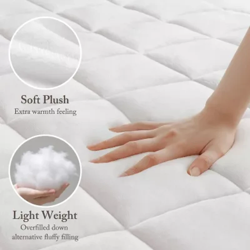 Madison Park Cloud Soft Plush Waterproof Quilted Mattress Pad