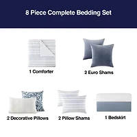 Linden Street Lennon Stripe 8-pc. Comforter Set