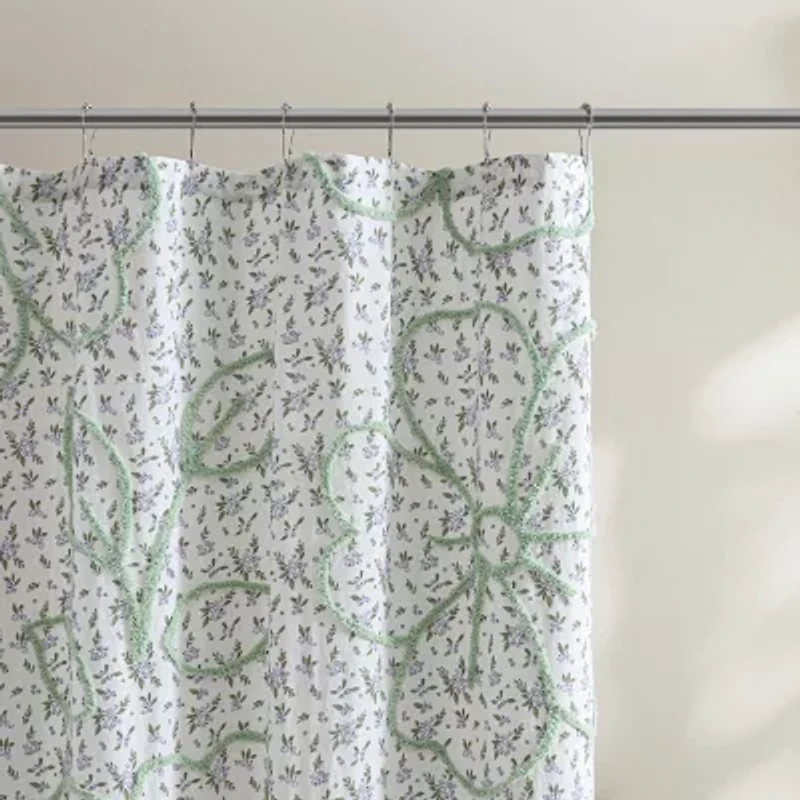 Peri Home Blueberry Chenille Shower Curtain