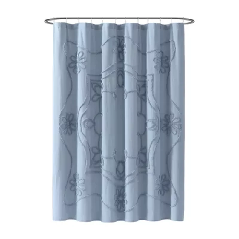 Peri Home Retro Scroll Shower Curtain