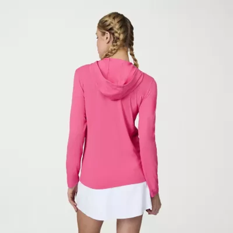 Free Country Womens Long Sleeve Moisture Wicking Zipper Active Hoodie