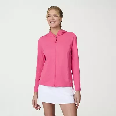 Free Country Womens Long Sleeve Moisture Wicking Zipper Active Hoodie