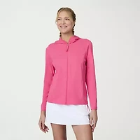 Free Country Womens Long Sleeve Moisture Wicking Zipper Active Hoodie