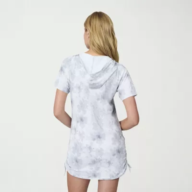 Free Country Womens Hooded Short Sleeve T-Shirt Dress