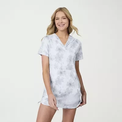 Free Country Womens Hooded Short Sleeve T-Shirt Dress