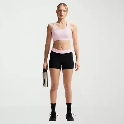 Nike Womens 3" Mid Rise Stretch Fabric Moisture Wicking Quick Dry Bike Short