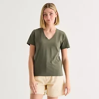 a.n.a Womens V Neck Short Sleeve T-Shirt