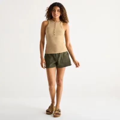 a.n.a Womens Henley Neck Sleeveless Tank Top