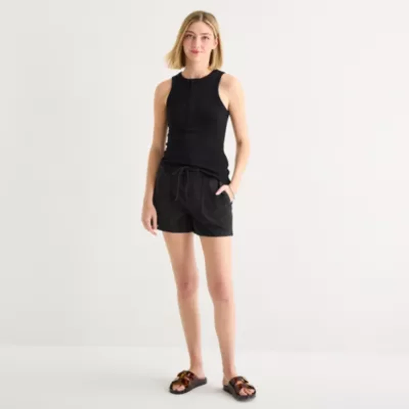 a.n.a Womens Henley Neck Sleeveless Tank Top