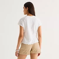 a.n.a Womens Crew Neck Short Sleeve T-Shirt
