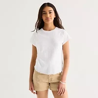 a.n.a Womens Crew Neck Short Sleeve T-Shirt