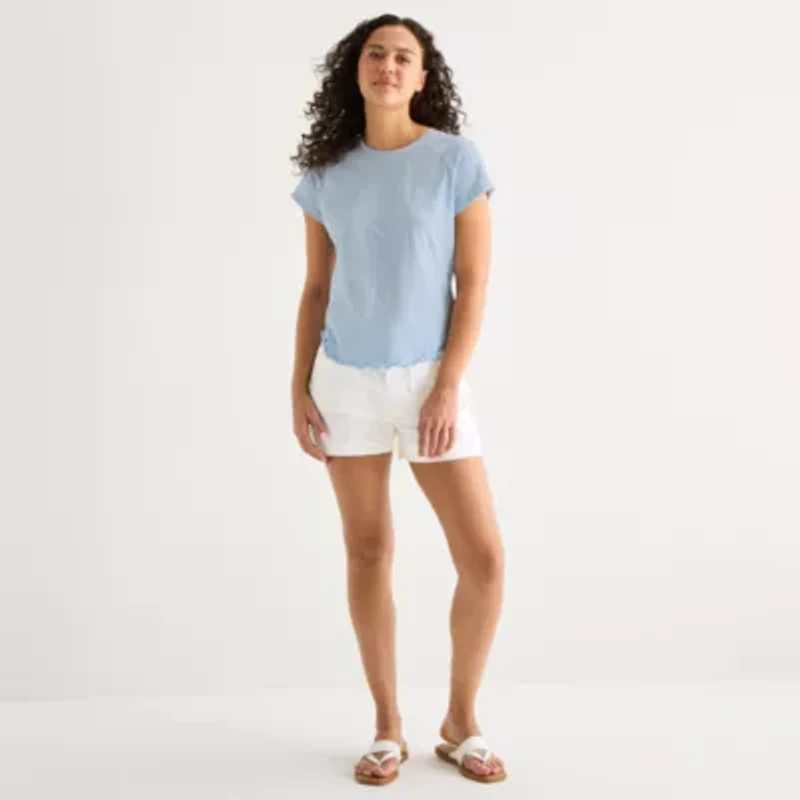 a.n.a Womens Crew Neck Short Sleeve T-Shirt