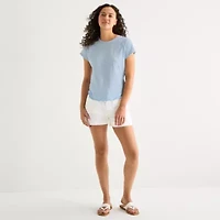 a.n.a Womens Crew Neck Short Sleeve T-Shirt