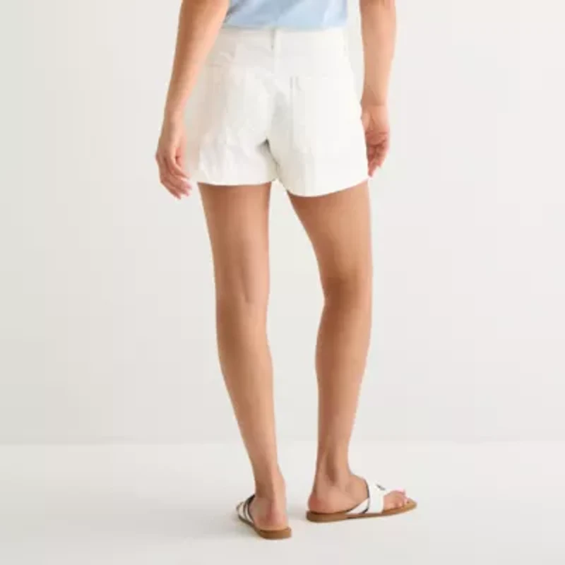 a.n.a Patch Pocket Womens 4" Highest Rise Chino Short