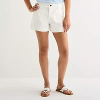 a.n.a Patch Pocket Womens 4" Highest Rise Chino Short