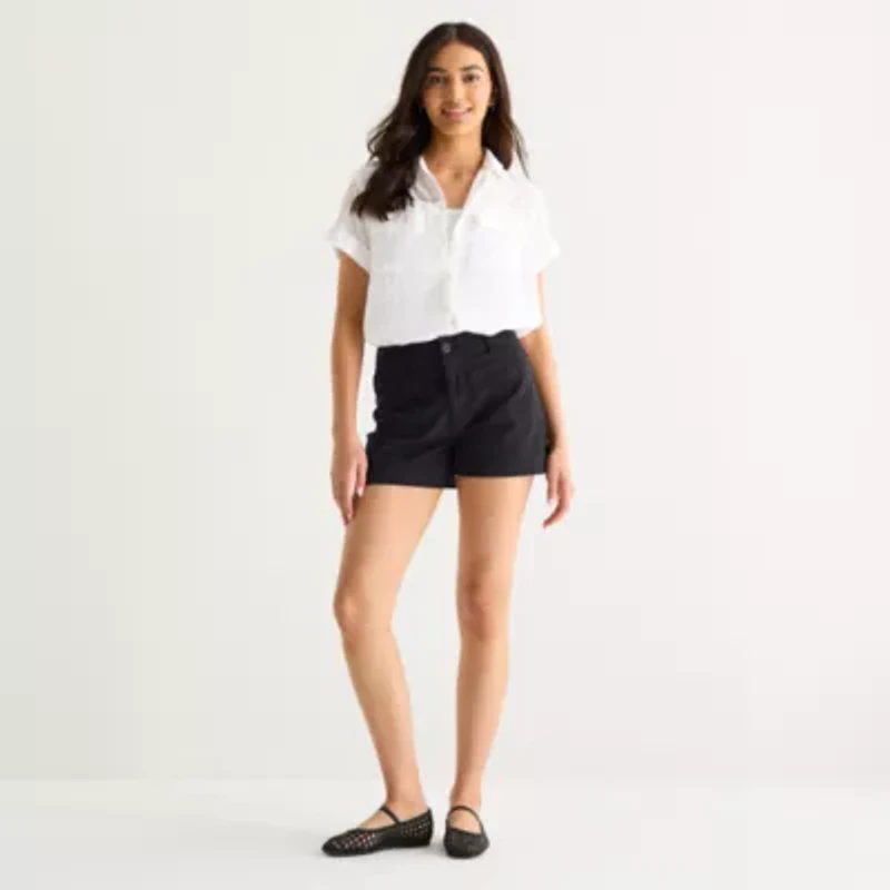 a.n.a Womens 4" Highest Rise Chino Short