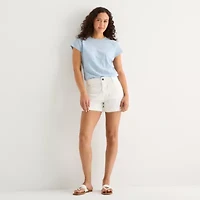 a.n.a Patch Pocket Womens 4" Highest Rise Chino Short