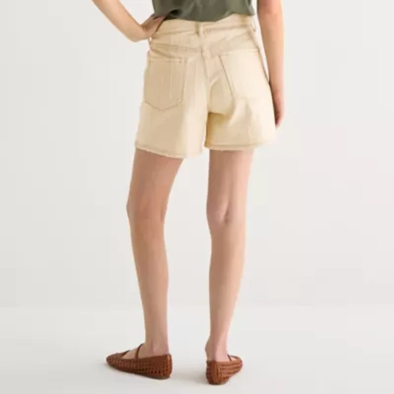 a.n.a Womens High Rise Denim Short