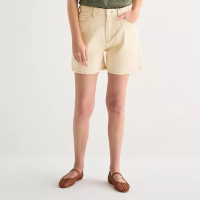 a.n.a Womens High Rise Denim Short