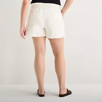 a.n.a Utility Womens Plus 5" Highest Rise Denim Short