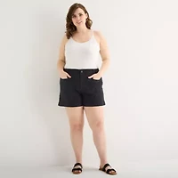 a.n.a Womens 4" Highest Rise Plus Chino Short