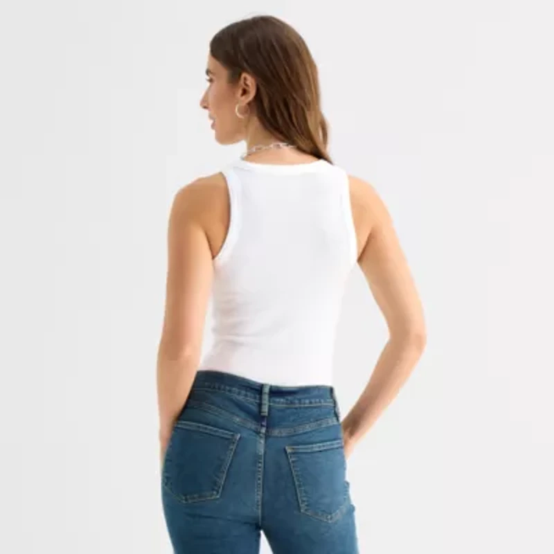 a.n.a Womens Tall High Neck Sleeveless Tank Top